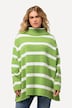 Stripe Fine Knit Turtleneck Sweater