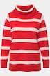 Rollkragen-Pullover, Ringel, kurz, Langarm