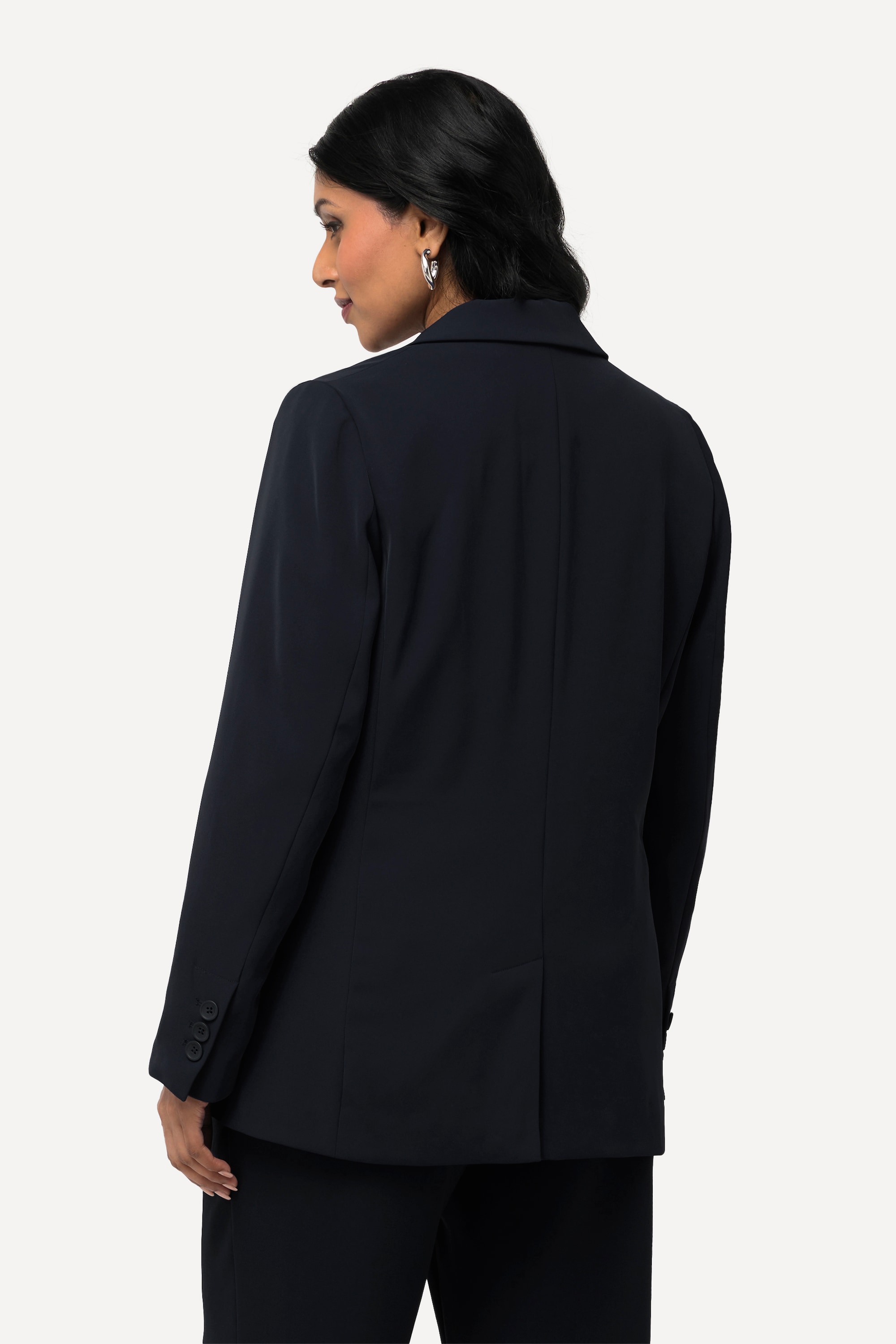 Ulla Popken Damen große Größen Blazer Acetat Reverskragen Knopfverschluss 811944