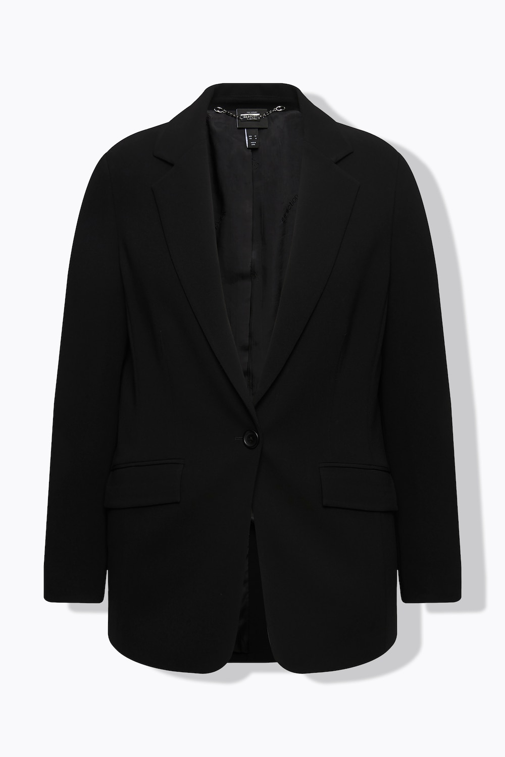 Stora storlekar Kavaj, Dam, svart, storlek: 50, Konstsilke/Viskos/Polyester, Ulla Popken