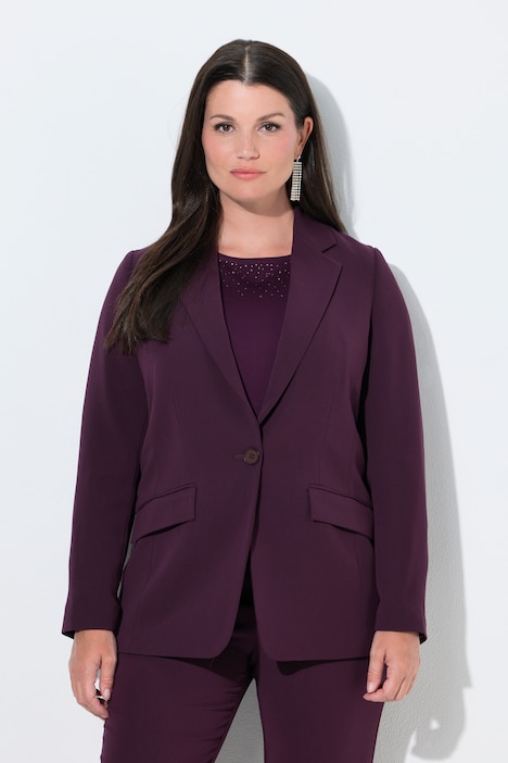 Blazer, Acetat, Reverskragen, Knopfverschluss
