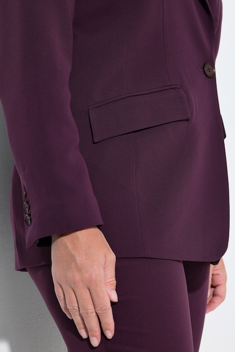 Blazer, Acetat, Reverskragen, Knopfverschluss