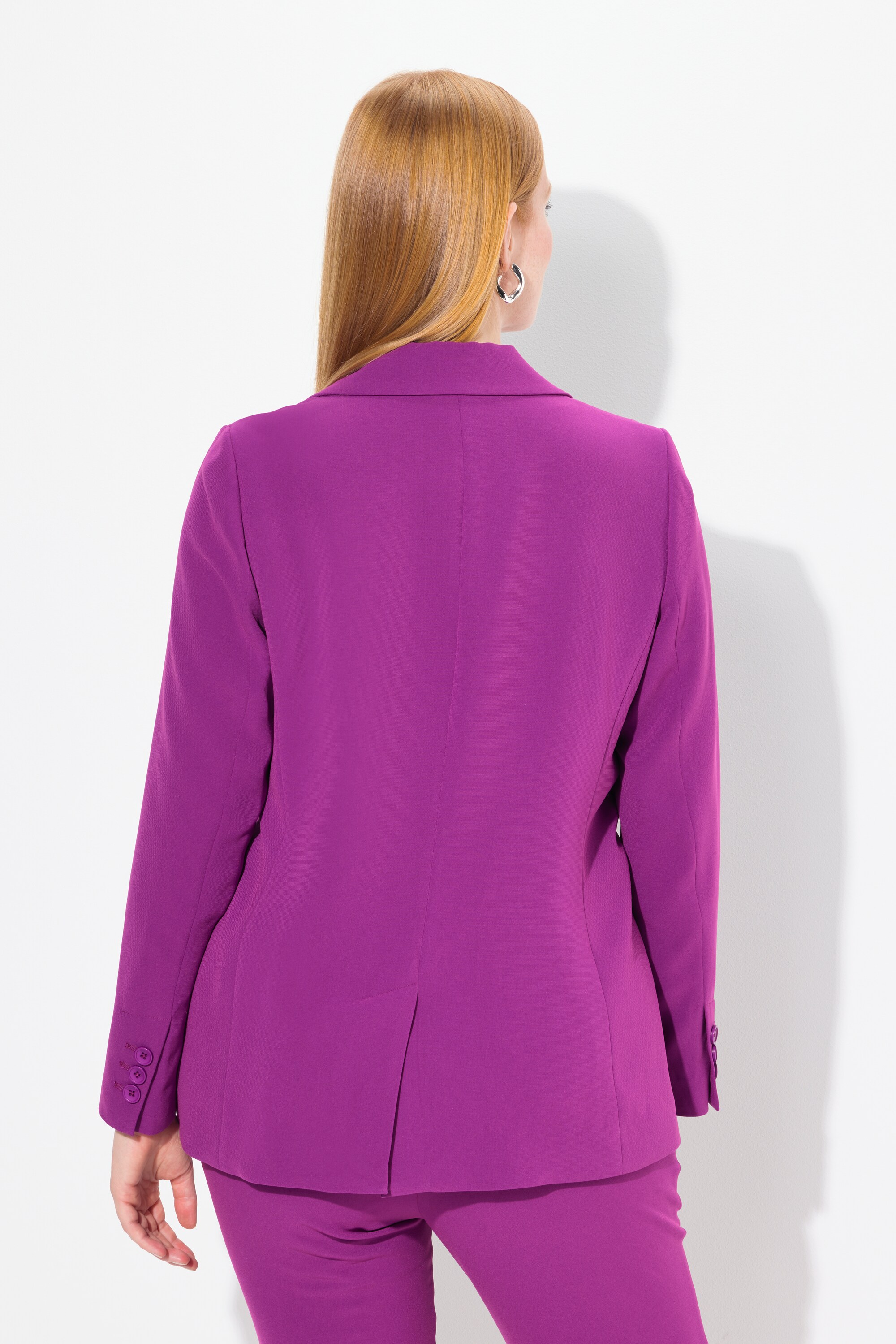 Ulla Popken Damen große Größen Blazer Acetat Reverskragen Knopfverschluss 811944