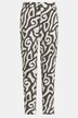 Hose Identity, Satin, Allover Print, schmal geschnitten