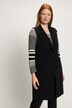 mouwloze blazer, reverskraag, lang model, rugsplit