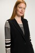 mouwloze blazer, reverskraag, lang model, rugsplit