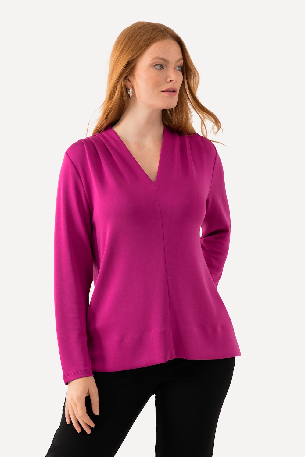 Grote Maten Shirt, Dames, roze, Maat: 42/44, Viscose/Synthetische vezels, Ulla Popken