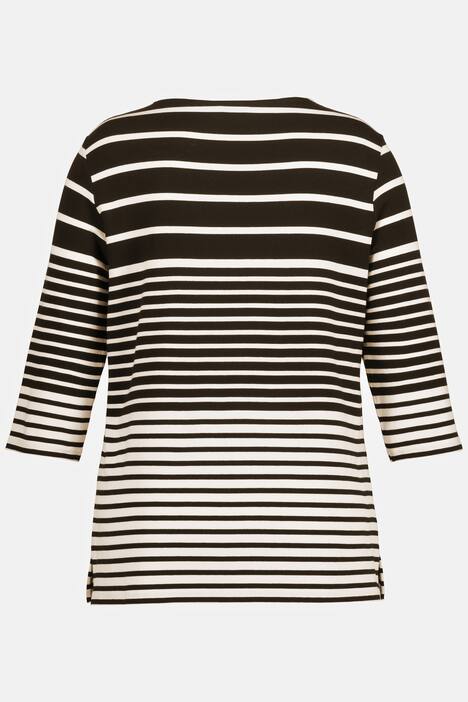 Shirt, Streifen, Rundhals, Langarm