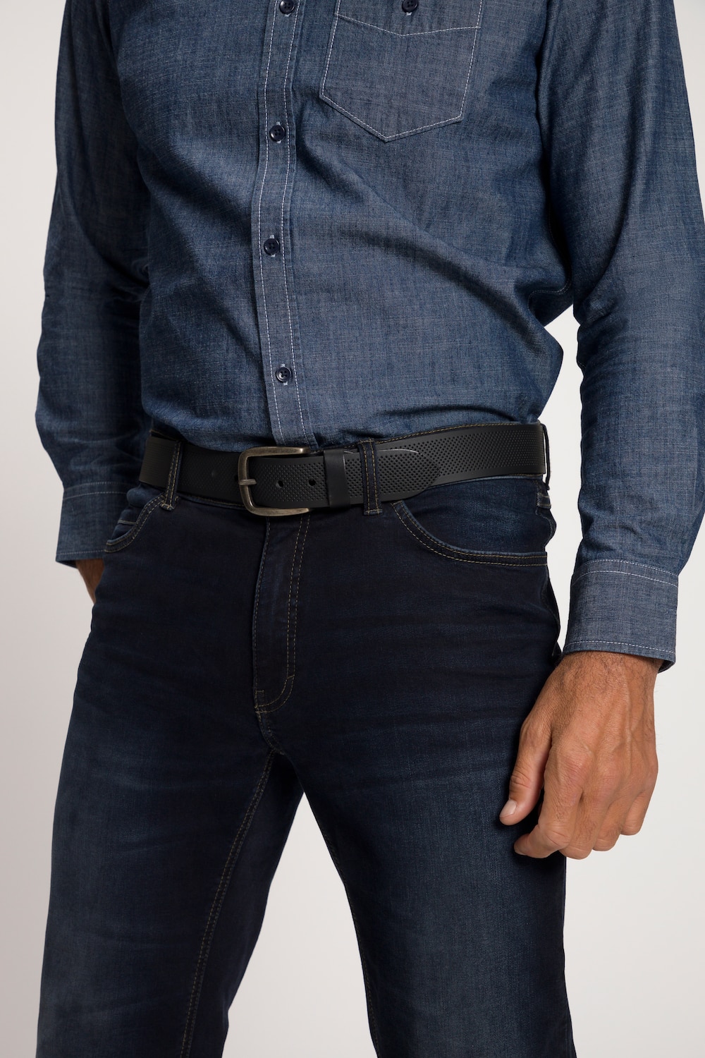 grandes tailles ceinture en cuir, hommes, noir, taille: 130, cuir, jp1880