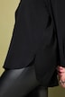 Bluse, overstørrelse, crepe, skjortekrave, lange ærmer