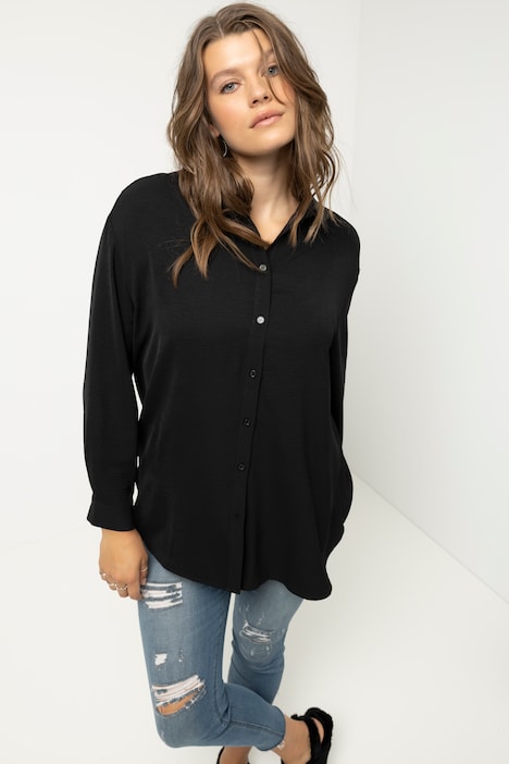 Airy Crepe Shirt Blouse