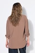 Hemdbluse, oversized, Krepp, Langarm