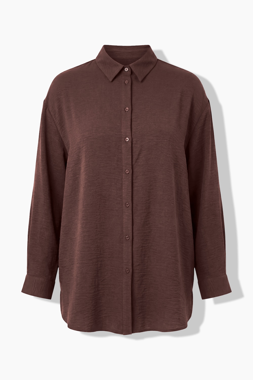 Stora storlekar Skjortblus, Dam, brun, storlek: 58/60, Polyester, Studio Untold