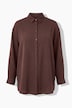 Hemdbluse, oversized, Krepp, Langarm