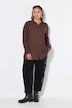 Hemdbluse, oversized, Krepp, Langarm