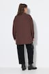 Hemdbluse, oversized, Krepp, Langarm