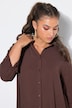 Hemdbluse, oversized, Krepp, Langarm
