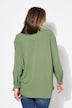 Camicia di crêpe dal taglio oversize con collo da camicia e maniche lunghe