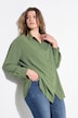 Camicia di crêpe dal taglio oversize con collo da camicia e maniche lunghe