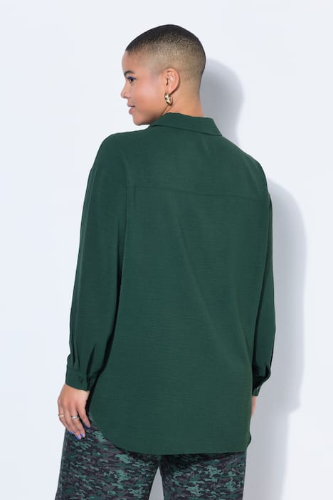 Airy Crepe Shirt Blouse