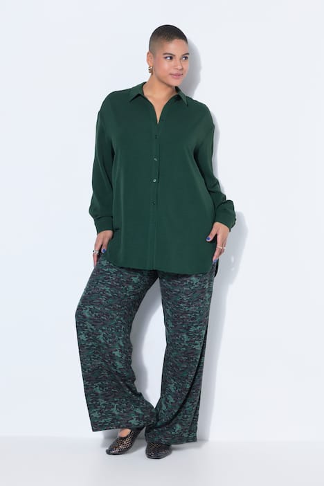 Airy Crepe Shirt Blouse