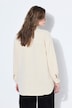 Chemise oversized en tissu crêpe, col de chemise et manches longues