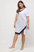 Contrast Detail V-Neck Cotton Knit Nightgown