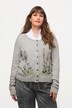 Scoop Neck Floral Embroidered Cardigan