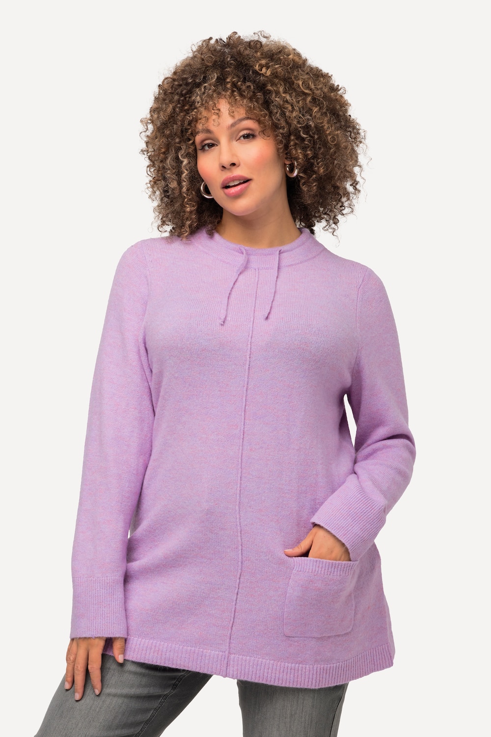 Grote Maten pullover, Dames, paars, Maat: 62/64, Synthetische vezels/Polyester, Ulla Popken