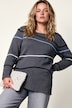 Pullover, U-Boot-Ausschnitt, Langarm, Biobaumwolle