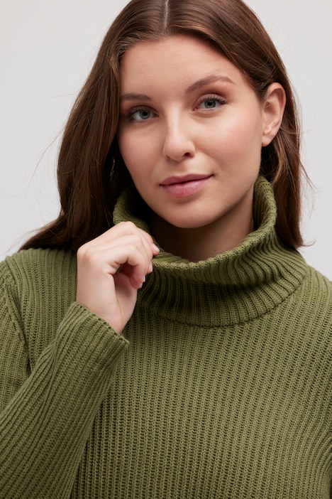 Eco Cotton Patent Knit Turtleneck Sweater | Sweater | Sweaters