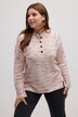 Eco Cotton Jacquard Stripe Partial Button Sweatshirt