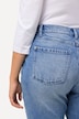 Mom jeans, hoge taille, voorgewassen, 5-pocket model