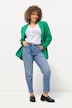 Mom jeans, hoge taille, voorgewassen, 5-pocket model