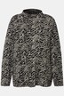 Pullover, Zebra-Design, Stehkragen, Langarm