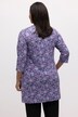 Bluzka, wzór, dekolt w szpic, rękaw 3/4, kieszenie