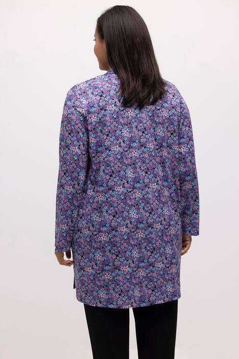 Matte Jersey Shawl Collar Open Front Jacket