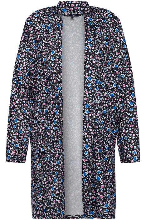 Žerzejová bunda, vzor, otevřený střih, dlouhé rukávy