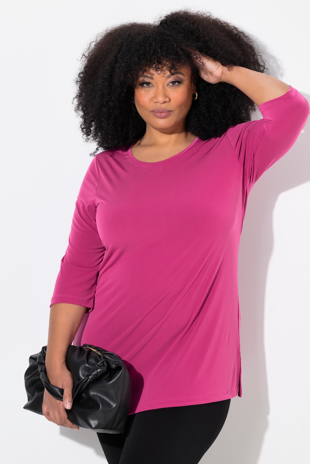 Große Größen Longshirt, Damen, rosa, Größe: 46/48, Polyester, Ulla Popken