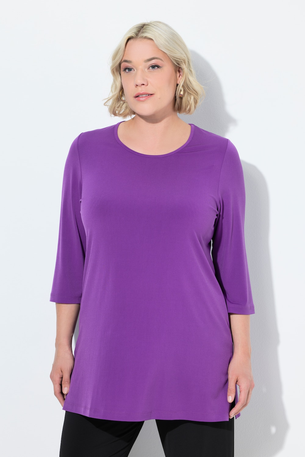 Große Größen Longshirt, Damen, lila, Größe: 54/56, Polyester, Ulla Popken