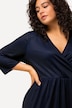 Matte Jersey Empire Surplice A-line Pocket Dress