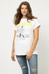 T-shirt oversized avec imprimé Cover. Col rond et manches courtes