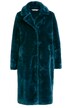 Kabát z umělé kožešiny, rovný střih, klopový límec