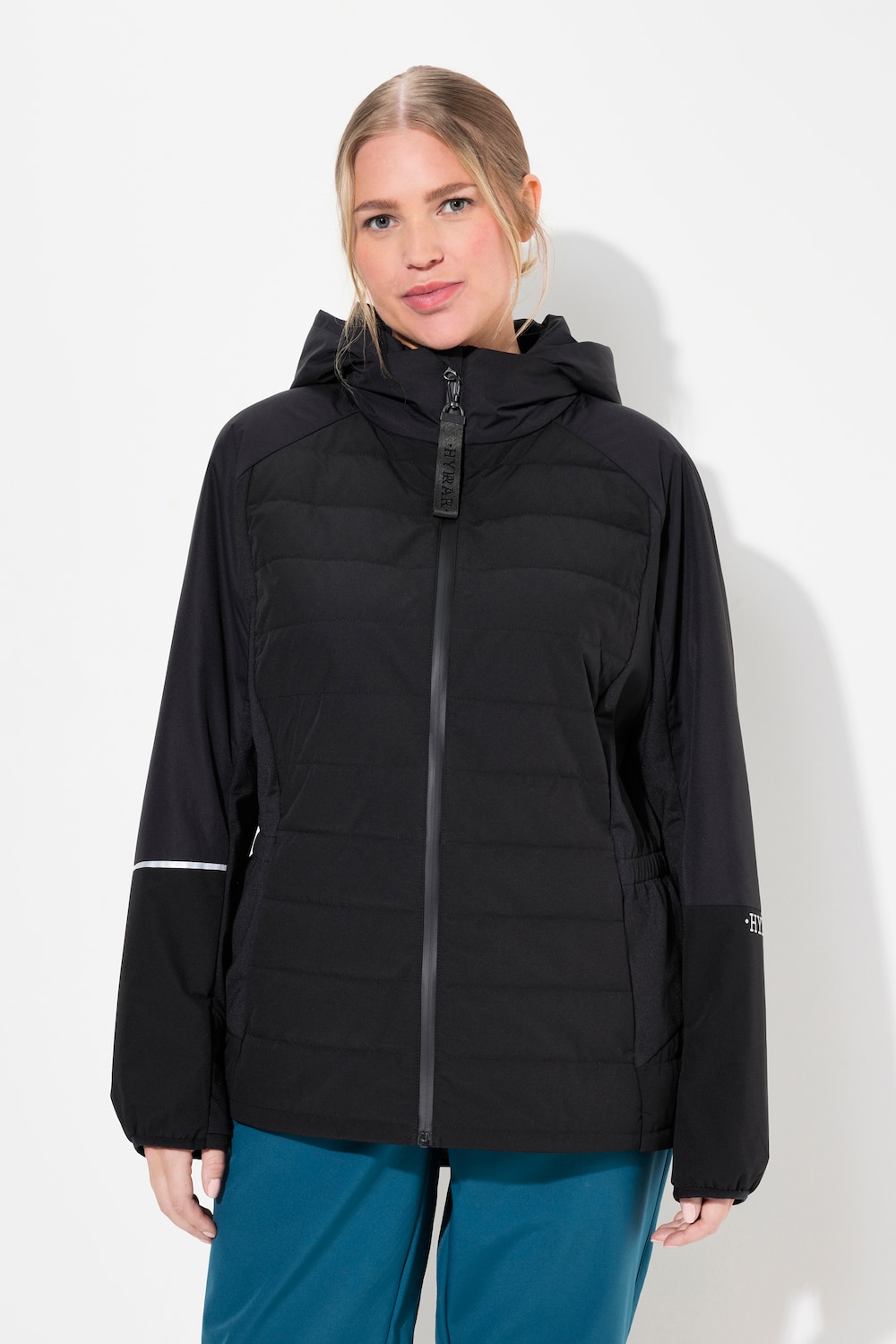 Große Größen HYPRAR Funktions-Hybridjacke, Damen, schwarz, Größe: 46/48, Polyester/Synthetische Fasern, Ulla Popken