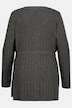 Strickjacke, Wollmix, Rippstrick, V-Ausschnitt, Gürtel
