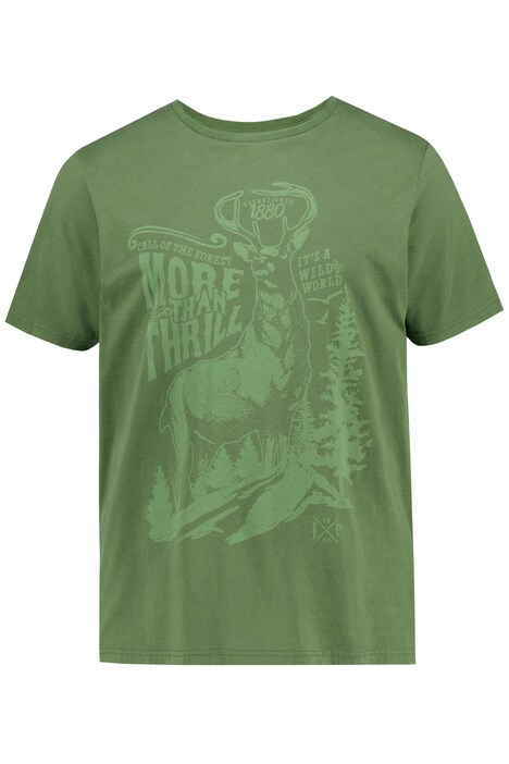 Tričko, kolekce tradiční módy, vintage vzhled, maxi potisk, krátké rukávy