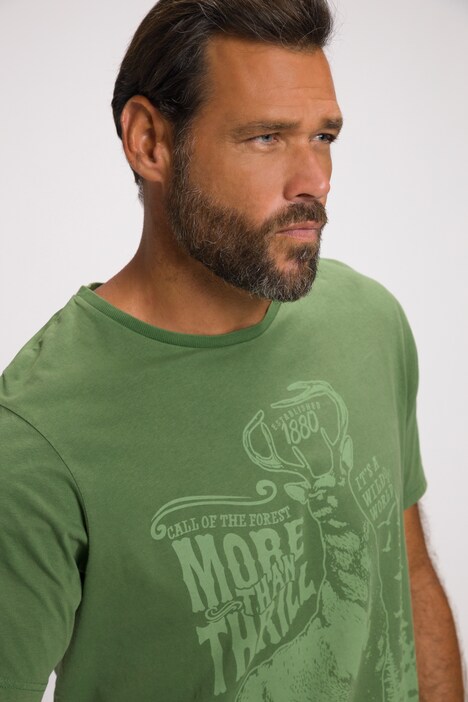 T-shirt, folklore, vintage look, XL print, korte mouwen