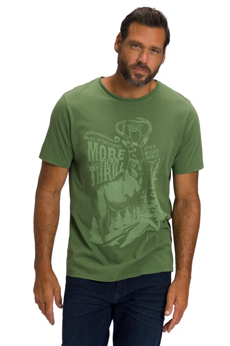 Tričko, kolekce tradiční módy, vintage vzhled, maxi potisk, krátké rukávy