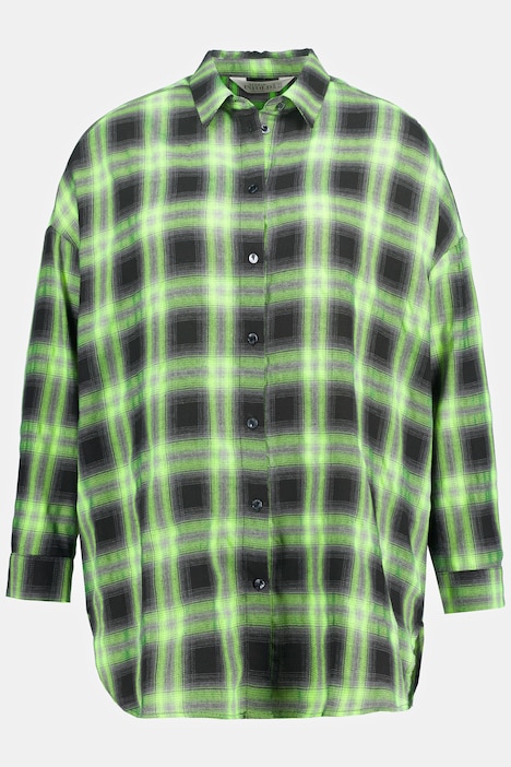 Oversized Fit Check Print Shirt | all Blouses | Blouses