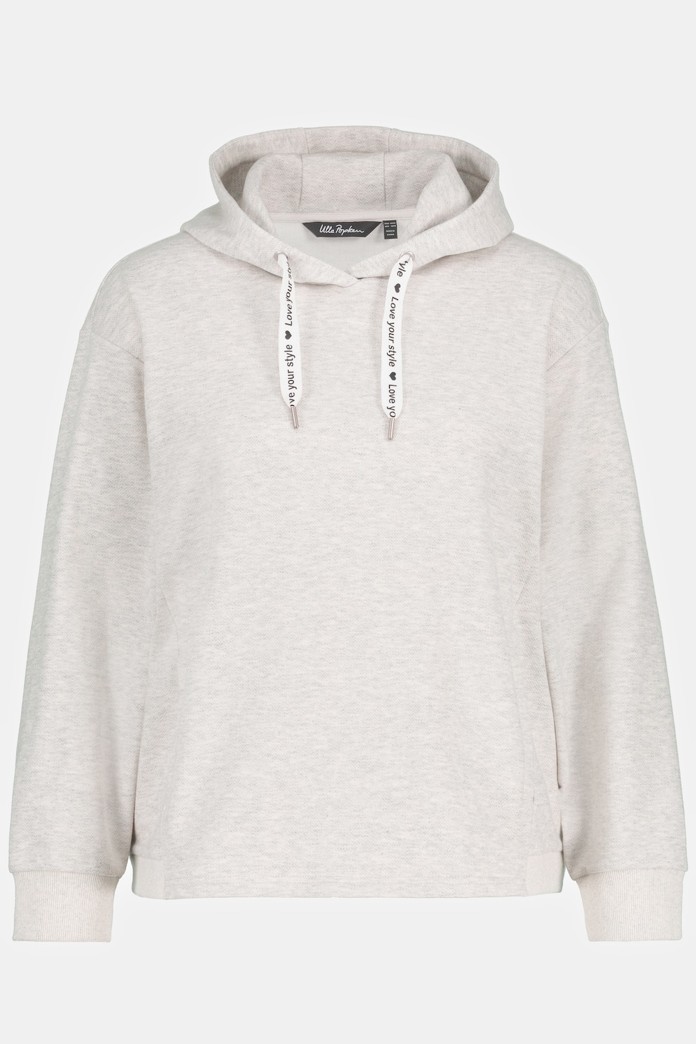 Stora storlekar Huvtröja, Dam, grå, storlek: 46/48, Bomull/Polyester, Ulla Popken